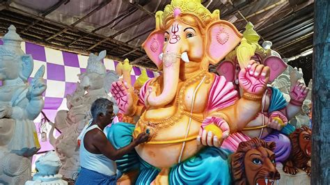 Ganesh idols getting final touches - The Hindu