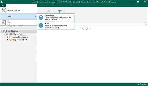 Getting To Know User Interface Veeam Backup Explorers Guide