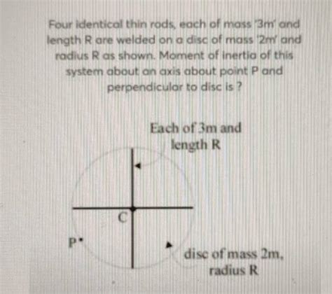 Four Identical Thin Rods Each Of Mass M And Length R Are Welded On A