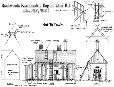 Backwoods Ramshackle Engine Shed Kit-Scale Model Masterpiece