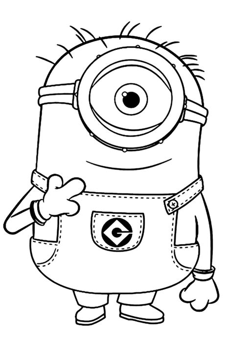 A Black And White Drawing Of A Minion Holding A Sign With The Letter C