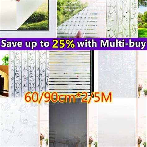 Bubble Free Frosted Window Film Self Adhesive Etched Privacy Glass