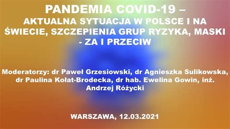 WEBINAR SHL Nr 56 PANDEMIA COVID 19 AKTUALNA SYTUACJA SZCZEPIENIA