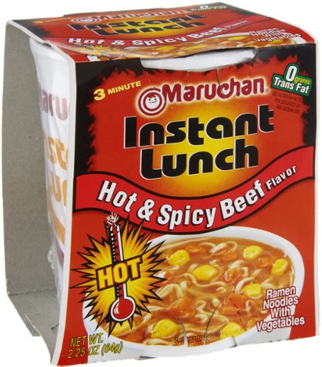 Maruchan Instant Lunch Hot Spicy Beef Flavor Png Image