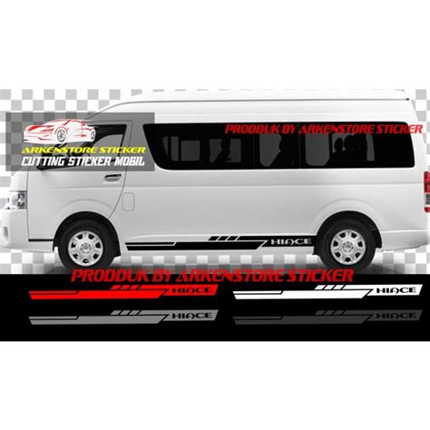 STICKER MOBIL HIACE CUTTING STICKER STIKER MOBIL TOYOTA HIACE SIDE