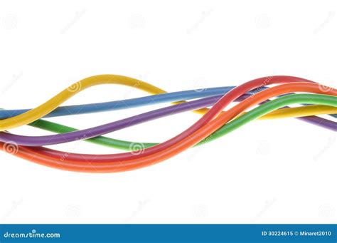 The Electric Colored Wires Used in Electrical and Computer Network Stock Image - Image of ...