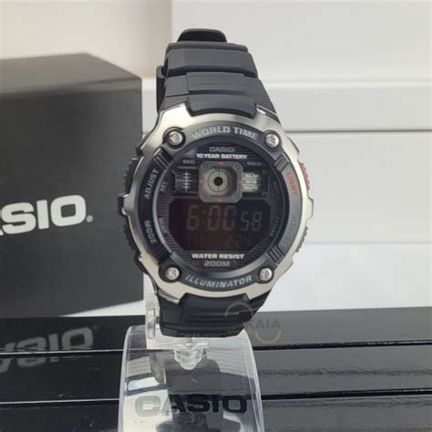 Rel Gio Casio Masculino Digital Preto Ae W Bvdf Em Promo O Na