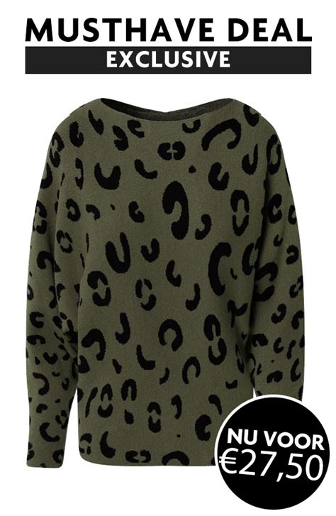 Exclusive Deal Leopard Oversized Trui Fashionmusthaves Nl