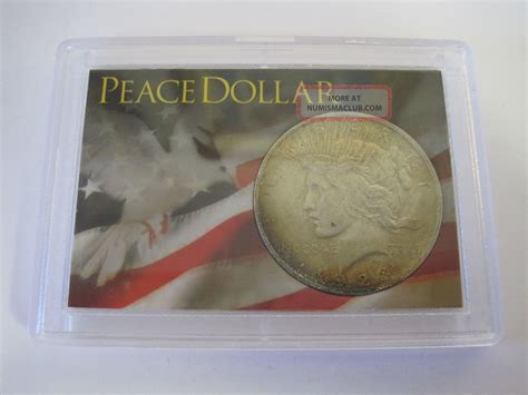 1923 Peace Silver Dollar Old Us Silver Dollar Coin In Display Case 2031