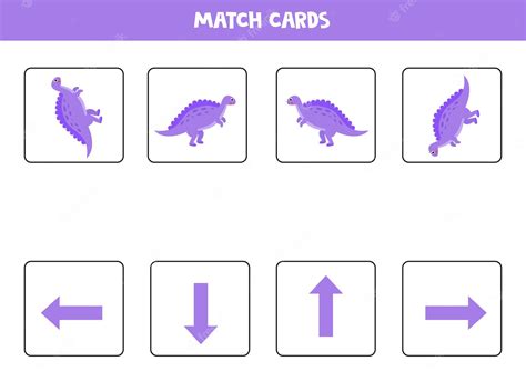 Aprendiendo Derecha Izquierda Arriba Abajo Con Lindo Dinosaurio Juego De Lógica Educativo