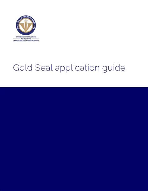 PDF Gold Seal Application Guide DOKUMEN TIPS