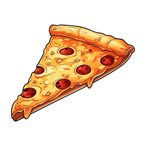 Premium Vector Flying Slice Of Pizza Cartoon Vector Illustration