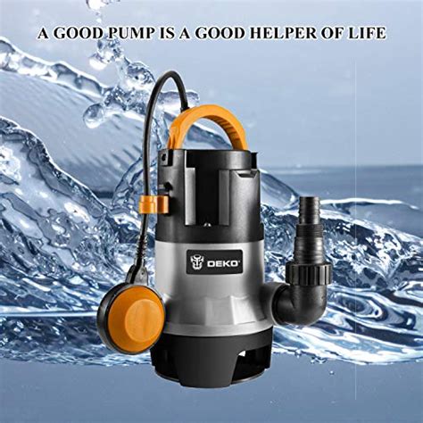 Deko Sump Pump Hp W Gph Submersible Pump Clean Dirty Water