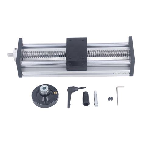 Linear Stage Actuator 200mm Stroke Manual Ballscrew Linear Rail Guide Slide Stage with Handwheel ...