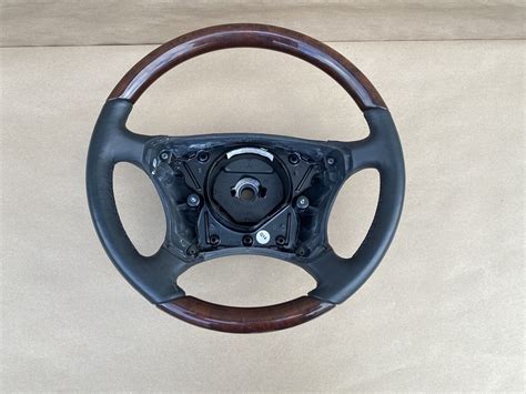 2000 2006 Mercedes S430 S500 S600 S55 Wood Gain Black Leather Steering