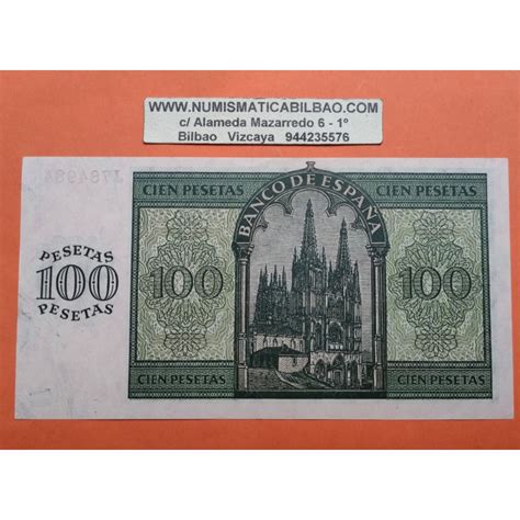 Billete Nuevo Doblez Central X Espa A Pesetas Catedral De