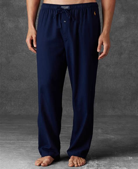 Lyst Polo Ralph Lauren Mens Solid Flannel Pajama Pants In Blue For Men