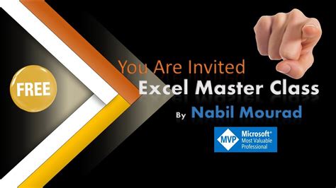 Excel Master Class You Are Invited To This Free Live Event Youtube