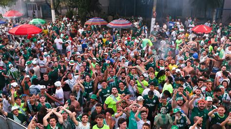 Torcida Do Palmeiras Durante Comemora O Do T Tulo Do Campeonato