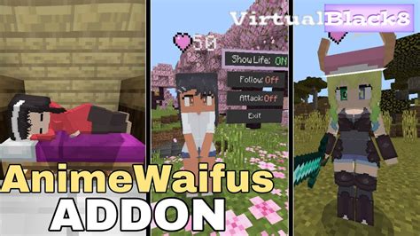 ¡descubre El Encanto De Las Waifus En Minecraft Bedrock Con Este Addon