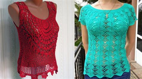 Hermosas Blusas Tejidas En Crochet Ganchillo Youtube