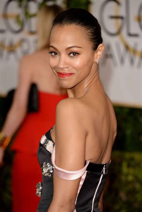 Zoe Saldana at 71st Annual Golden Globe Awards (2015) – celebsla.com