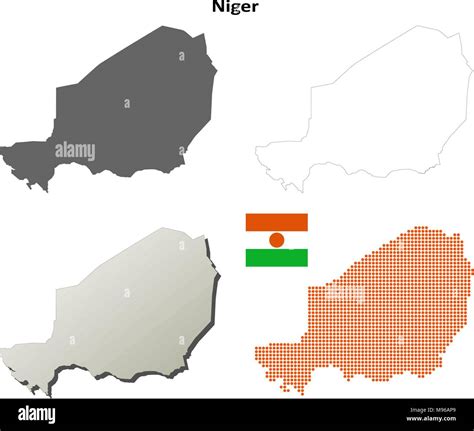 Niger outline map set Stock Vector Image & Art - Alamy