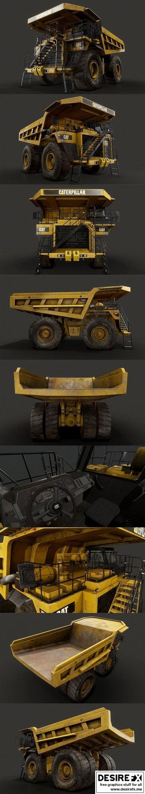 Desire Fx D Models Caterpillar D Mining Dump Truck D Model