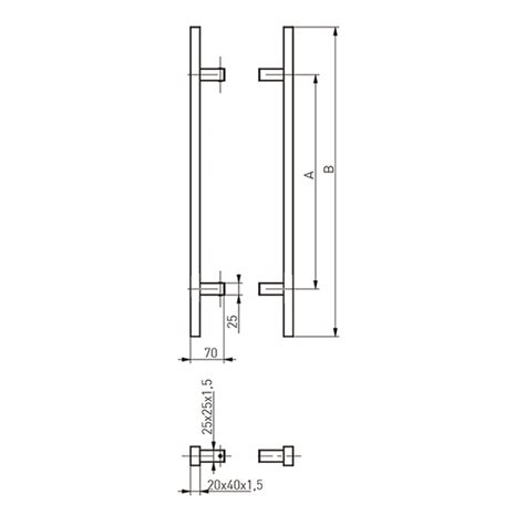 Tirador Inox Rectangular Herrajesyaccesorios Herrajes Para