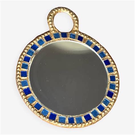 Irina Jaworska Wall Mirror In Metal And Blue Talosel From The Line