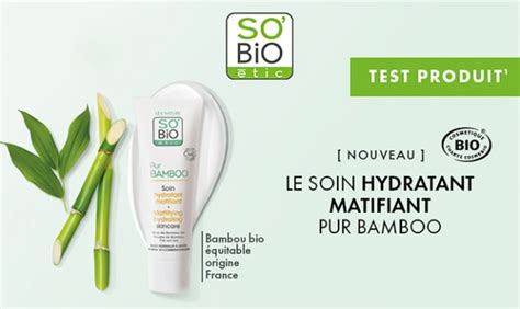 Test Sobio Tic Soins Pur Bamboo Bio Gratuits