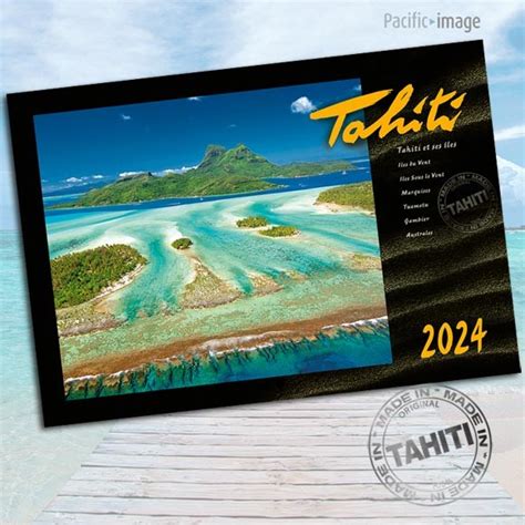 Calendrier Tahiti Et Ses Iles 2024 Le Classique Noir A4 Calendrier