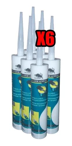 Pack Silicona Sellador Acr Lico Pintable Blanco Ml Cuotas Sin