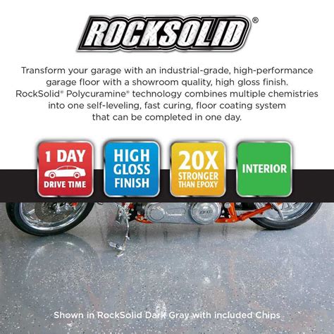 Rust Oleum RockSolid 180 Oz Modern Greige Polycuramine 2 5 Car Garage