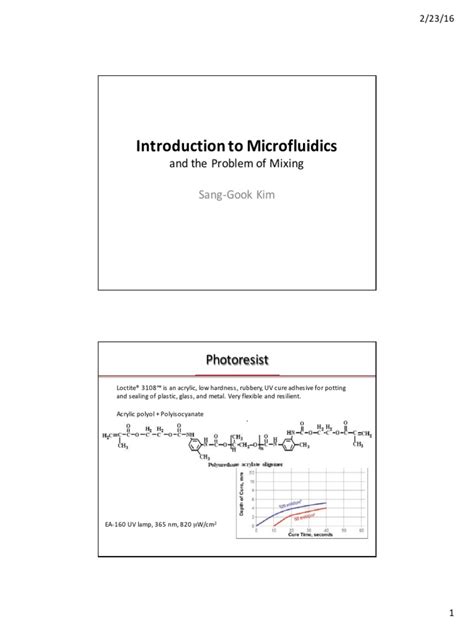 Introductionttotmicrofluidics: and The Problem of Mixing | PDF ...
