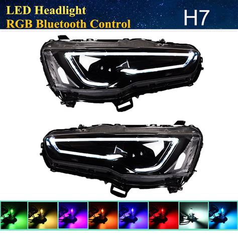 Buy Vland RGB LED Demon Eye Headlights For MITSUBISHI LANCER EVO X 2008