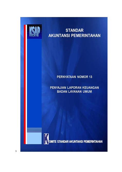 PDF PSAP Nomor 13 Tentang Penyajian Laporan Keuangan ANG PERNYATAAN