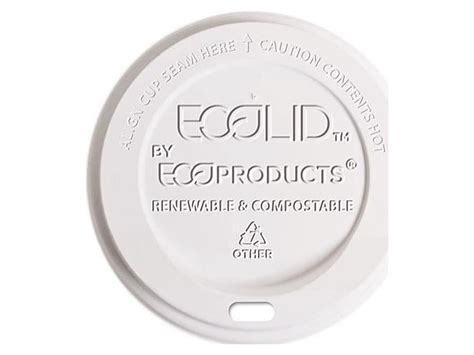 Eco Products EP ECOLID 8 8 000 Oz EcoLid Renewable Hot Cup Lids 800 Case Walmart