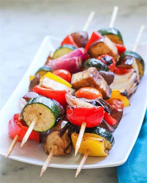 Grilled Mediterranean Marinated Vegetable Kabobs Recipe — Reducetarian Foundation