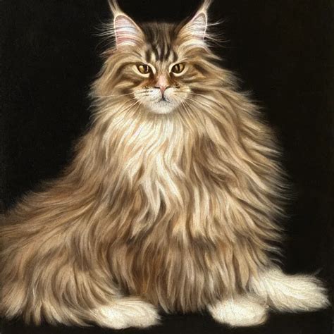 A Realistic Renaissance Oil Painting Of A Maine Coon Stable Diffusion