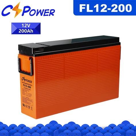 Cspower 12V200ah Front Terminal Slim Shape Solar Gel Battery Deep Cycle