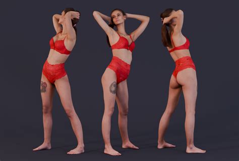 Elegance In Red Woman In Lingerie