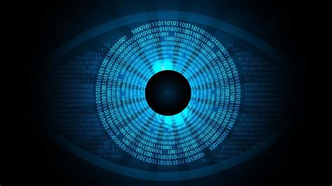 Digital Eye Data Network Cyber Security Technology Binary Code To