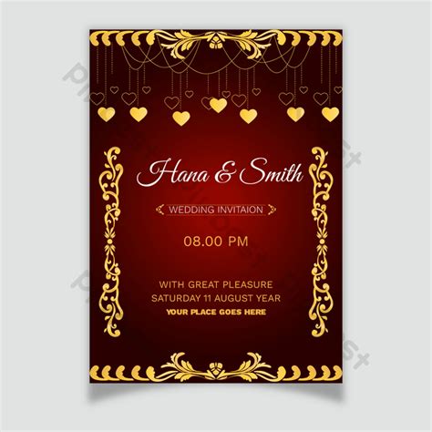 Exclusive Premium Design For Golden Wedding Card | AI Free Download ...