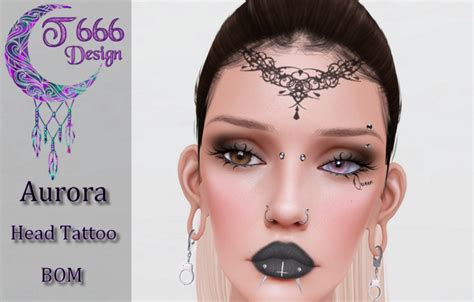 Second Life Marketplace Aurora Head Tattoo Demo