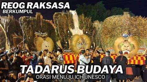 Barongan Reog Raksasa Berkumpul Di Tadarus Budaya Reog Ponorogo