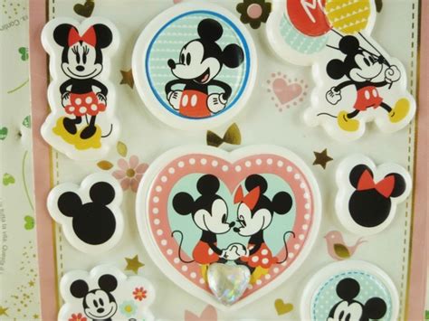 【震撼精品百貨】micky Mouse米奇米妮 ~貼紙 愛心粉鑽 其他紙製品 Yahoo奇摩購物中心