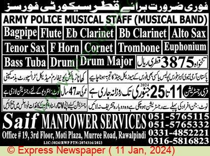 Security Guard Jobs In Rawalpindi At Saif Manpower Services Abroad