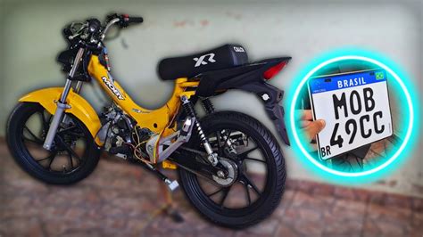 Coloquei Traseira De Moto Na Mobilete Youtube