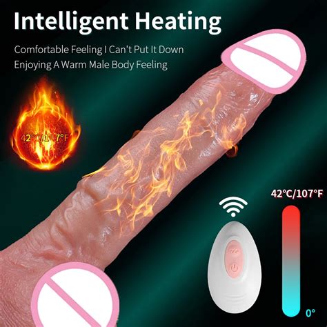 Frequency Telescopic Realistic Dildo For Women Real Skin Penis Vibrator Sex Toys Female G